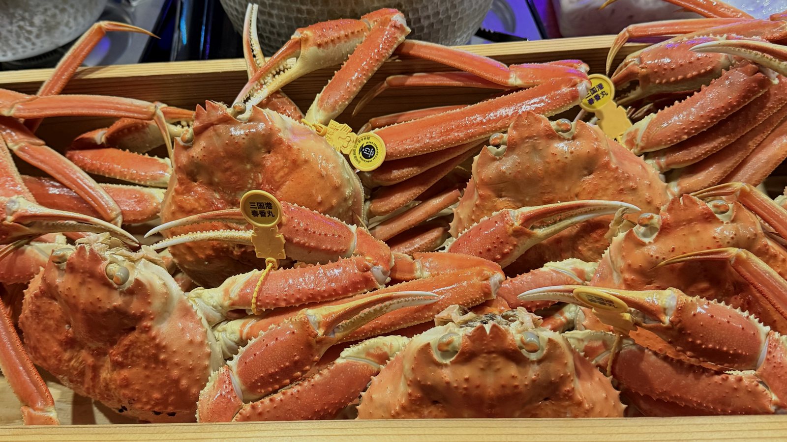 箱に並んだブランド蟹